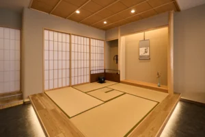 抹茶体験が行われる和室